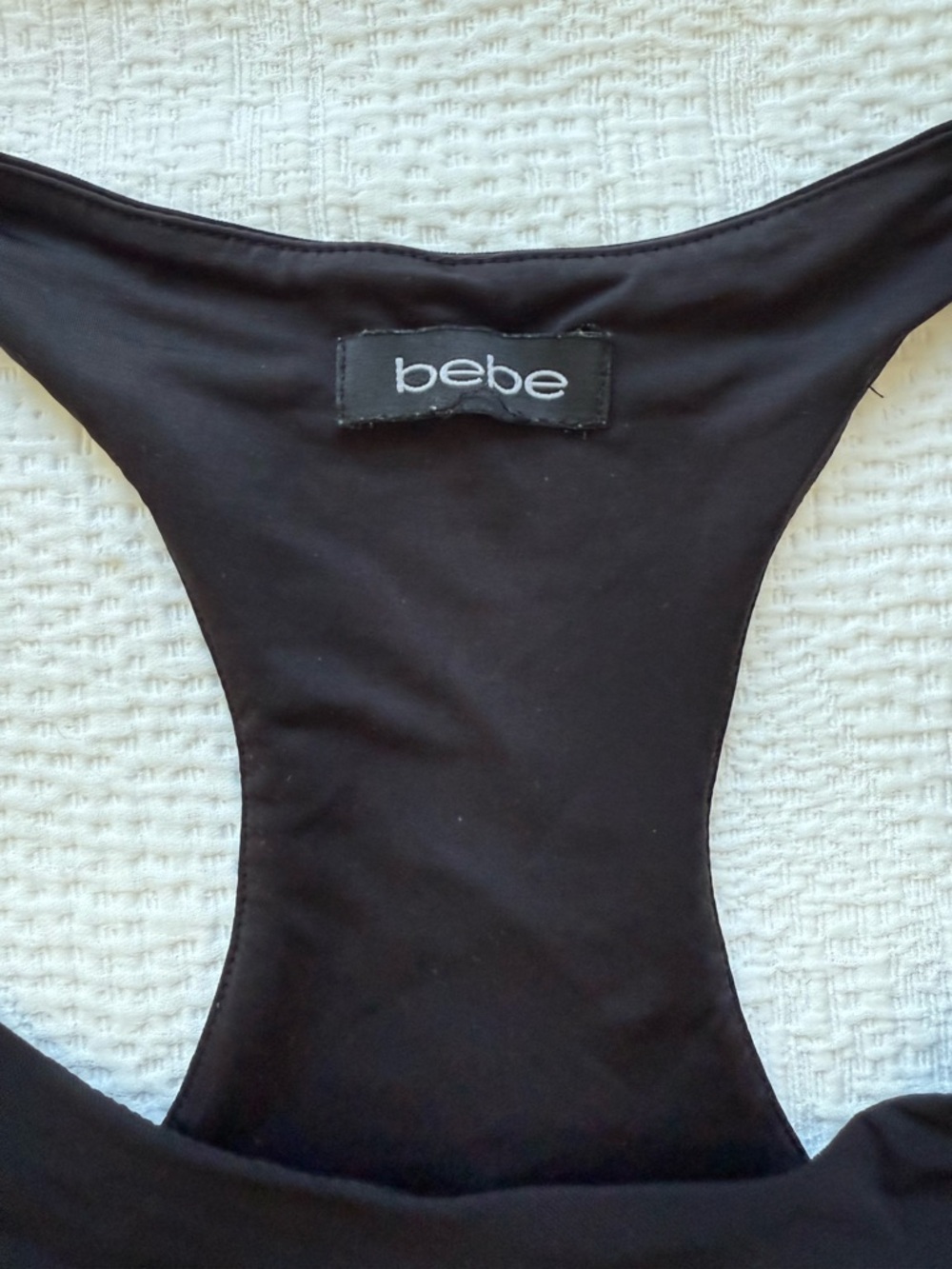 bebe Black Racerback Tank Top - Picture 2 of 5